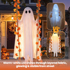 LED Light-Up Swinging Ghost Halloween Decoration