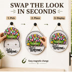16 Pcs Interchangeable Front Door Welcome Sign - All Seasons