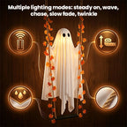 LED Light-Up Swinging Ghost Halloween Decoration