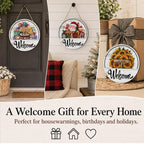 16 Pcs Interchangeable Front Door Welcome Sign - All Seasons